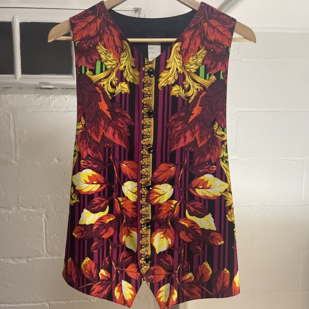 Gianni Versace Istante 1993/94 Fall Print Vest VERY RARE 50 Wool